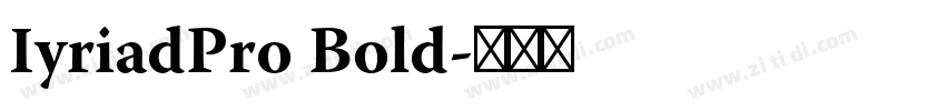 IyriadPro Bold字体转换